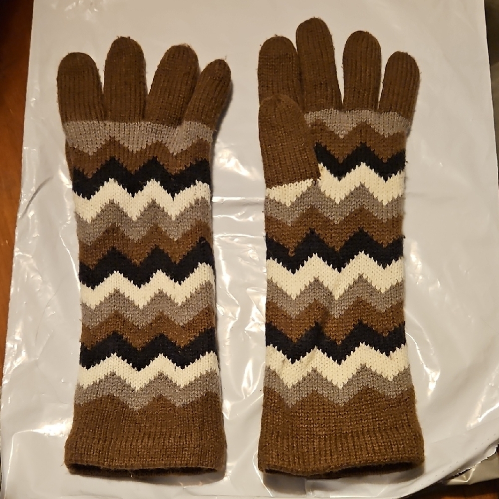 Ladies Fleece Lined Knit Gloves, One-size